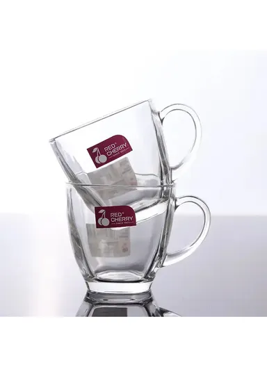 190ml 6 Pcs Elegant Round Glass Cup Suitable For Hot &amp; Cold Beverages ZB47 