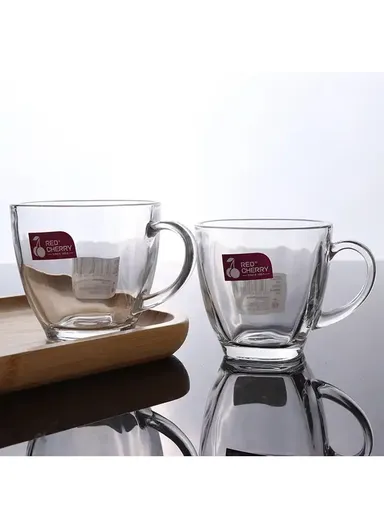 190ml 6 Pcs Elegant Round Glass Cup Suitable For Hot &amp; Cold Beverages ZB47 