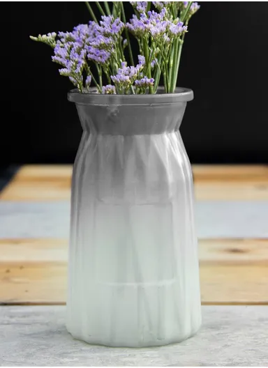 Origami Frosted Design Multi-Color Matte Elegant Flower Desk Decorative Glass Vase (D8 x H15)cm - Olive Green