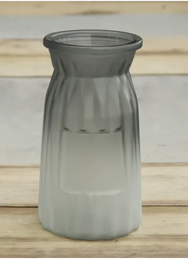 Origami Frosted Design Multi-Color Matte Elegant Flower Desk Decorative Glass Vase (D8 x H15)cm - Olive Green