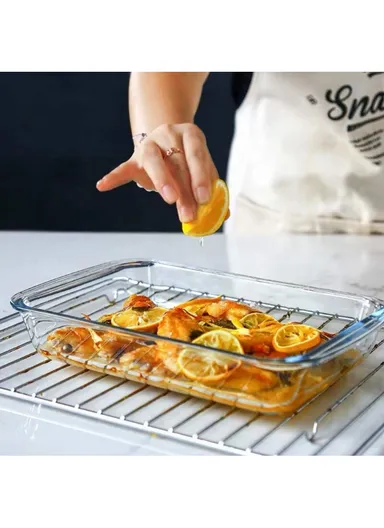 3L Rectangular Baking Dish Oven-Safe &amp; Easy to Handle (L39 x W23.5 x H5.5)cm