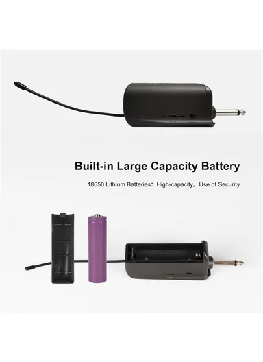 1200mAh Moving Coil Microphone U-Band FM Wireless Mic With Receiver Home Karaoke Microphone W-14 - Grey