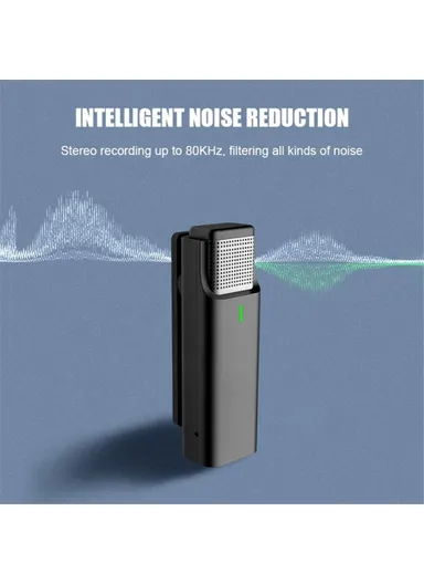 for Interview Live Broadcast Wireless Lavalier Microphone System 2 Mics + 1 Receiver, Type-C Interface 033A2