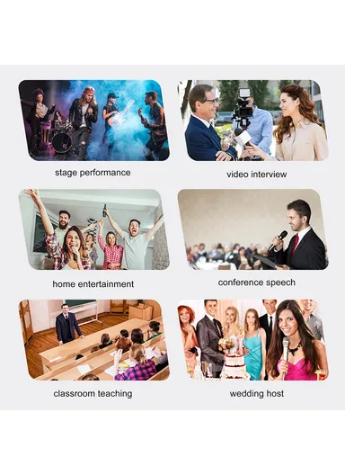 2600mAh Wireless Lavalier Microphone Set With Receiver 1 to 4 UHF FM Portable Condenser Microphone PRO-4CII