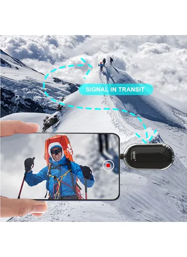 Wireless Lavalier Microphone Portable UHF Mic Transmitter Receiver for Smartphone PC U13JGS