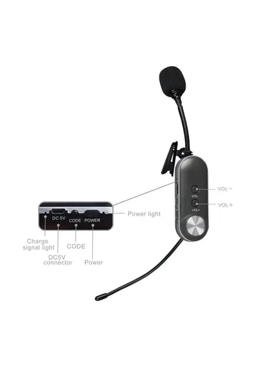 Wireless Lavalier Microphone Outdoor Portable 1 to 4 UHF Microphone Set With Receiver PRO-4C
