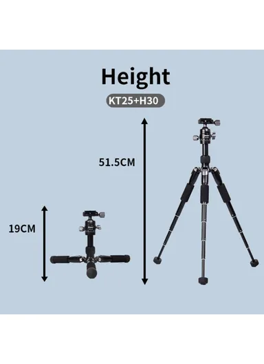 Mobile Phone SLR Camera Tripod Stand Lightweight Portable Desktop Mini Tripod Set For Selfie, Live Streaming KT25+H30