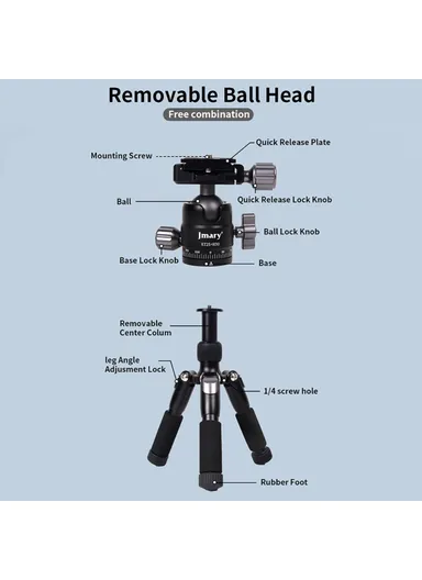 Mobile Phone SLR Camera Tripod Stand Lightweight Portable Desktop Mini Tripod Set For Selfie, Live Streaming KT25+H30