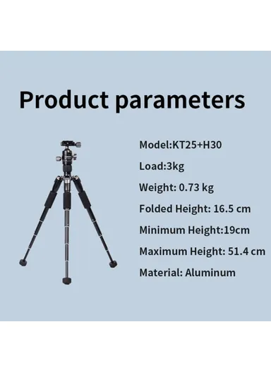 Mobile Phone SLR Camera Tripod Stand Lightweight Portable Desktop Mini Tripod Set For Selfie, Live Streaming KT25+H30