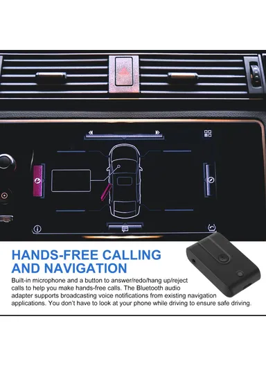 Car Bluetooth 5.0 Audio Receiver Mobile Phone Transmitter Converter USB Dongle with 3.5mm AUX Adapter J28