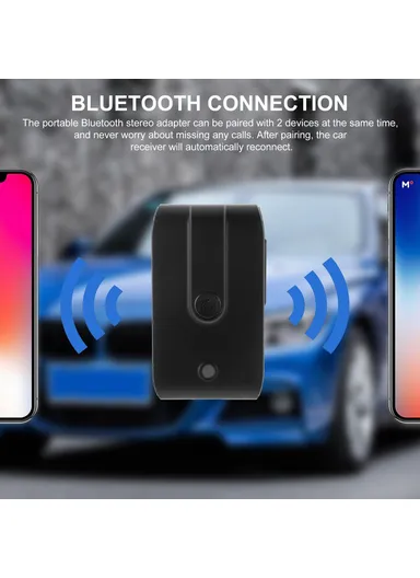 Car Bluetooth 5.0 Audio Receiver Mobile Phone Transmitter Converter USB Dongle with 3.5mm AUX Adapter J28