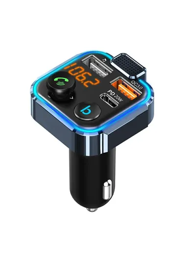 BT23 Dual USB Digital Display Car Bluetooth MP3 Music Player FM Transmitter QC3.0 PD 20W Fast Charging Phone Charger