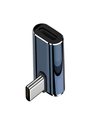 USB-C Male To 8Pin Female 27W Power Adapter Angled Metal Connector U2-058-LT016