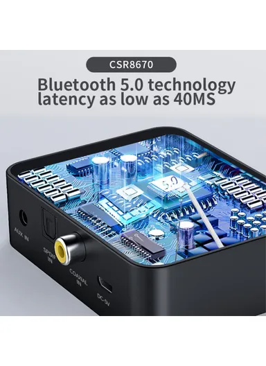 600mAh CSR LCD Display Non-destructive Optical Fiber Coaxial Bluetooth 5.0 Transmitter AptXLL HD Audio Adapter