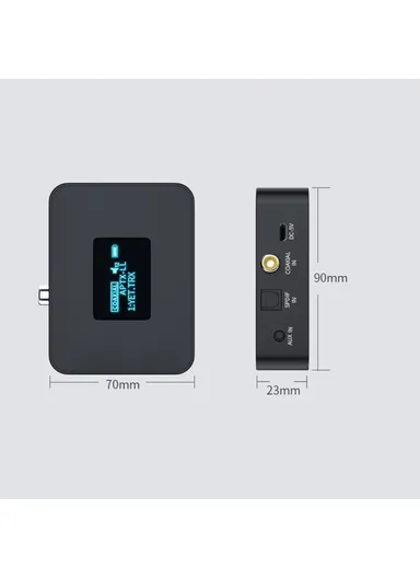 600mAh CSR LCD Display Non-destructive Optical Fiber Coaxial Bluetooth 5.0 Transmitter AptXLL HD Audio Adapter
