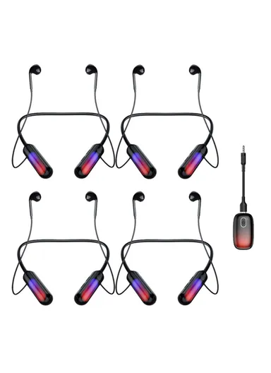 4Pcs Sports Neckband Headphones Neck Hanging Wireless Bluetooth Earphones with Transmitter B10
