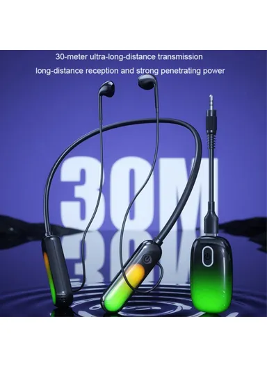 3Pcs Neck Hanging Wireless Bluetooth Earphones Sports Neckband Headphones with Transmitter B10