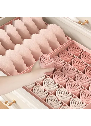 3Pcs / Set Drawer-Style Household Organizer Box Morandi-Colored Bra Underwear Socks Storage Boxes without Lids - Lake Blue