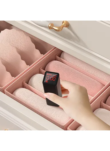 3Pcs / Set Drawer-Style Household Organizer Box Morandi-Colored Bra Underwear Socks Storage Boxes without Lids - Lake Blue