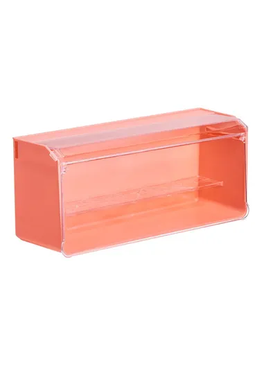 Anime Figure Model Clear Cabinet Dust-proof Display Box with Light Strip - Pink