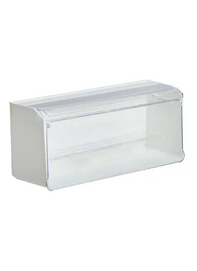 Anime Figure Model Clear Cabinet Dust-proof Display Box with Light Strip - White