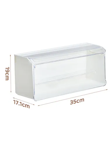 Anime Figure Model Clear Cabinet Dust-proof Display Box with Light Strip - White