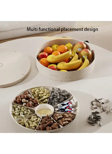 New Year Dried Fruit Plate Melon Seeds Candy Box 2921 (D30.6 x T7.5)cm