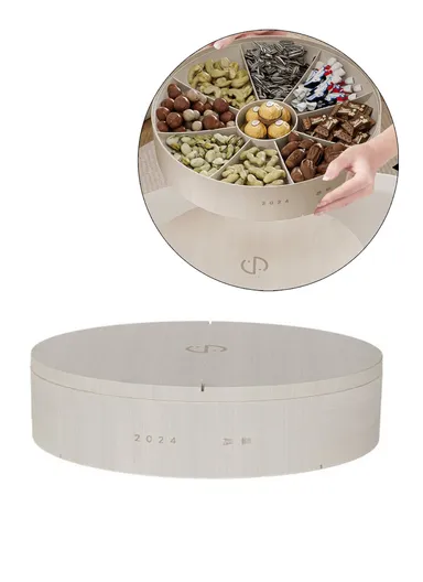 New Year Dried Fruit Plate Melon Seeds Candy Box 2921 (D30.6 x T7.5)cm