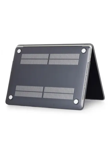 15-Inch MacBook Air Laptop Case Transparent Hard PC Protective Cover M2 A2941- Black