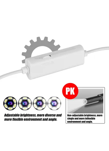 3-in-1 0.39cm Otoscope Camera Ear Scope Endoscope Ear Wax Removal Tool AN103 (App: AN CAMERA) - White