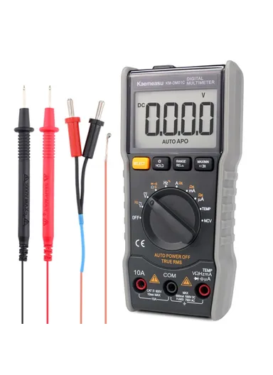 Pocket Digital Multimeter Auto Range Electrical Tester For AC / DC, Voltage, Current, &amp; Temperature Measurement KM-DM01C (L14.2 x W7 x H3.2)cm
