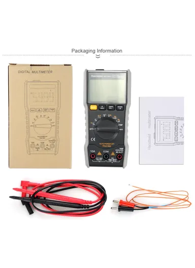 Pocket Digital Multimeter Auto Range Electrical Tester For AC / DC, Voltage, Current, &amp; Temperature Measurement KM-DM01C (L14.2 x W7 x H3.2)cm