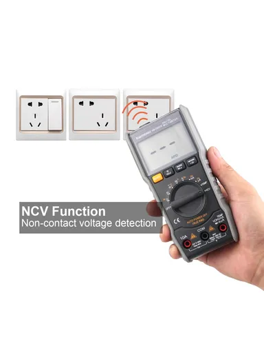 Pocket Digital Multimeter Auto Range Electrical Tester For AC / DC, Voltage, Current, &amp; Temperature Measurement KM-DM01C (L14.2 x W7 x H3.2)cm