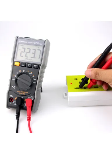 Pocket Digital Multimeter Auto Range Electrical Tester For AC / DC, Voltage, Current, &amp; Temperature Measurement KM-DM01C (L14.2 x W7 x H3.2)cm