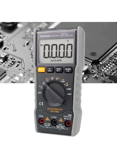 Pocket Digital Multimeter Auto Range Electrical Tester For AC / DC, Voltage, Current, &amp; Temperature Measurement KM-DM01C (L14.2 x W7 x H3.2)cm