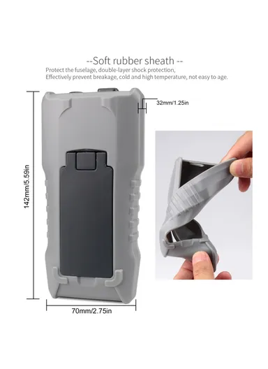 Pocket Digital Multimeter Auto Range Electrical Tester For AC / DC, Voltage, Current, &amp; Temperature Measurement KM-DM01C (L14.2 x W7 x H3.2)cm