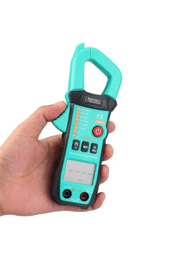 Mini Clamp Meter 6000 Counts Smart Multimeter Tester Measures Current Voltage Resistance, No Battery KM-CM21E (L17.6 x W6.7 x T3.3)cm