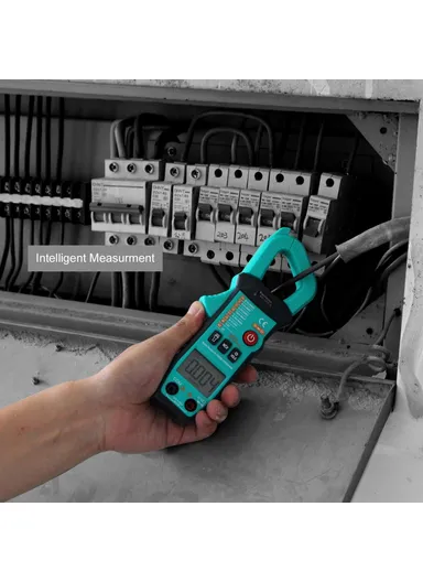 Mini Clamp Meter 6000 Counts Smart Multimeter Tester Measures Current Voltage Resistance, No Battery KM-CM21E (L17.6 x W6.7 x T3.3)cm