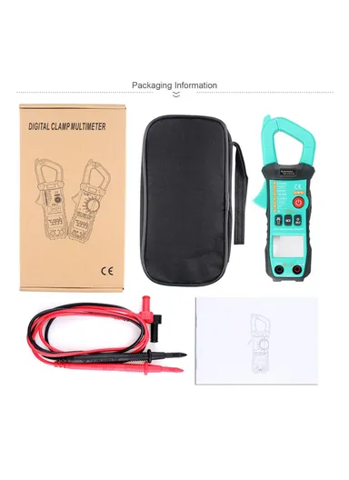 Mini Clamp Meter 6000 Counts Smart Multimeter Tester Measures Current Voltage Resistance, No Battery KM-CM21E (L17.6 x W6.7 x T3.3)cm