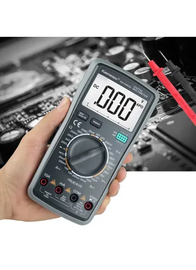 Auto Smart Multimeter Electrician Anti-Burn LCD Screen Multimeter For AC / CD Voltage / Current Testing, No Battery KM-DM02A (L18.4 x W9 x T4.6)cm