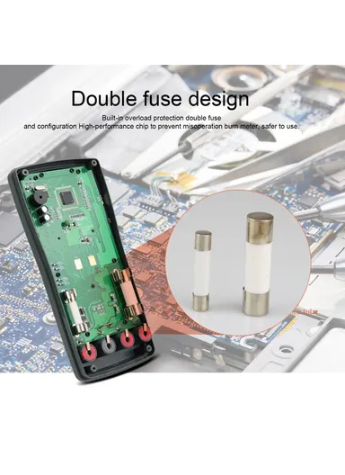 Auto Smart Multimeter Electrician Anti-Burn LCD Screen Multimeter For AC / CD Voltage / Current Testing, No Battery KM-DM02A (L18.4 x W9 x T4.6)cm