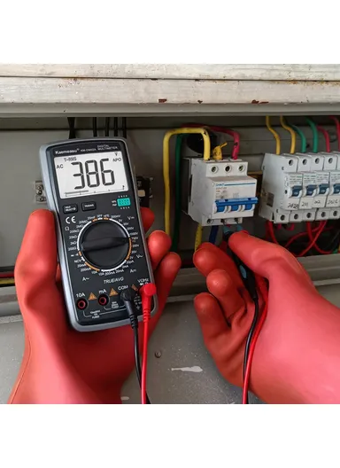 Auto Smart Multimeter Electrician Anti-Burn LCD Screen Multimeter For AC / CD Voltage / Current Testing, No Battery KM-DM02A (L18.4 x W9 x T4.6)cm