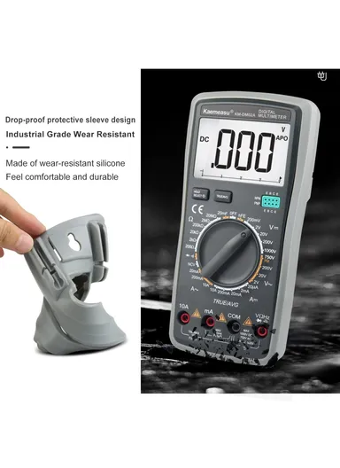 Auto Smart Multimeter Electrician Anti-Burn LCD Screen Multimeter For AC / CD Voltage / Current Testing, No Battery KM-DM02A (L18.4 x W9 x T4.6)cm