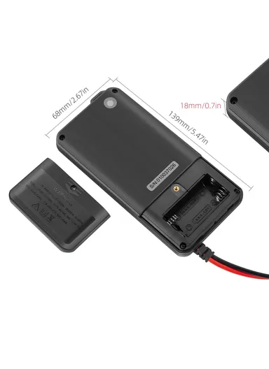 Touch Screen Digital Multimeter Portable White Backlit DC / AC Voltage Tester Without Battery KM-DM06A (L13.9 x W6.8 x T1.8)cm