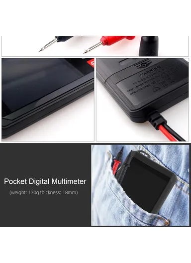 Auto Recognition EBTN Display Mini Digital Multimeter With Touch Screen, DC / AC Voltage Portable Smart Tester, No Battery KM-DM06A (L13.9 x W6.8 x T1.8)cm