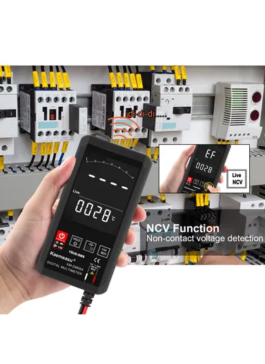 Auto Recognition EBTN Display Mini Digital Multimeter With Touch Screen, DC / AC Voltage Portable Smart Tester, No Battery KM-DM06A (L13.9 x W6.8 x T1.8)cm