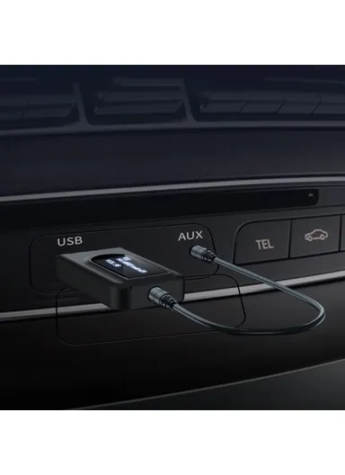 T1 Bluetooth 5.0 Receiver Transmitter With Display Screen Mini USB 3.5mm Audio Wireless Adapter for TV PC Car Headphone