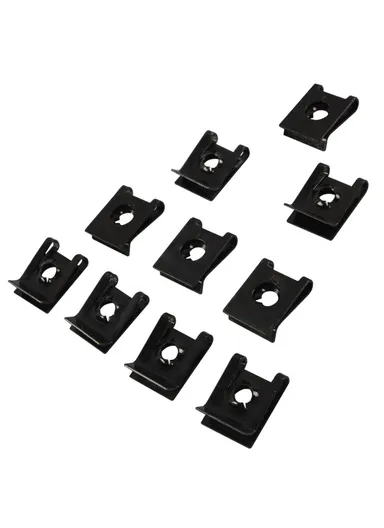120Pcs Assorted 8#10#14# Car U Nuts Black Manganese Steel U-Type Fastener Clips A7551