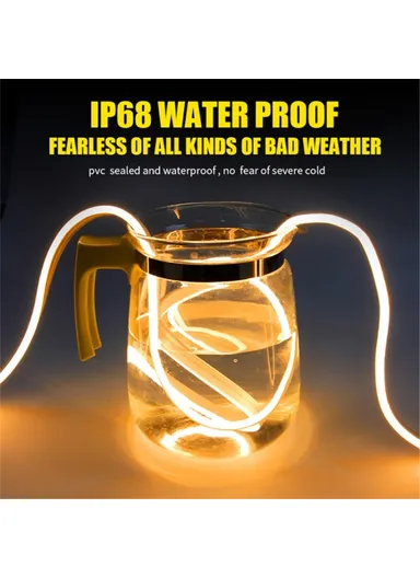 1000LM 1.8m Car Hood Flexible Decorative Light Strip PVC Silicone Waterproof DRL Light Strip - Green