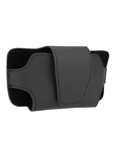 Nappa Texture PU Leather Car Glasses Storage Case Sun Visor Clip Sunglasses Holder - Black